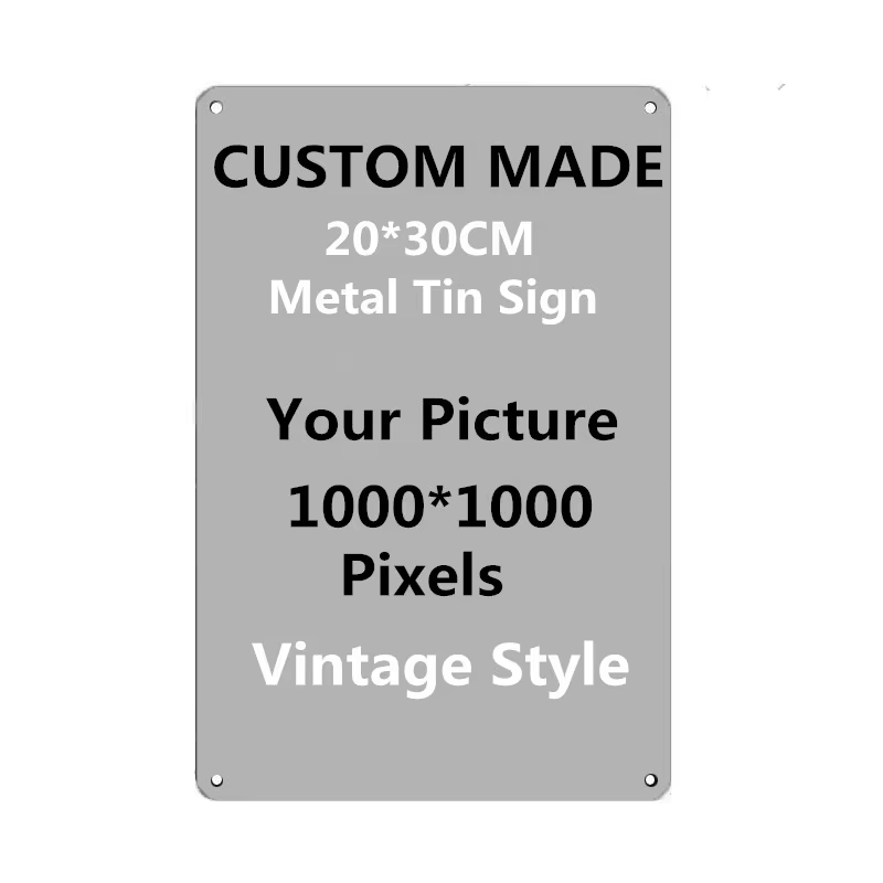 Wine Tag Label - Personalized Custom Metal Tin Sign 20x30cm,