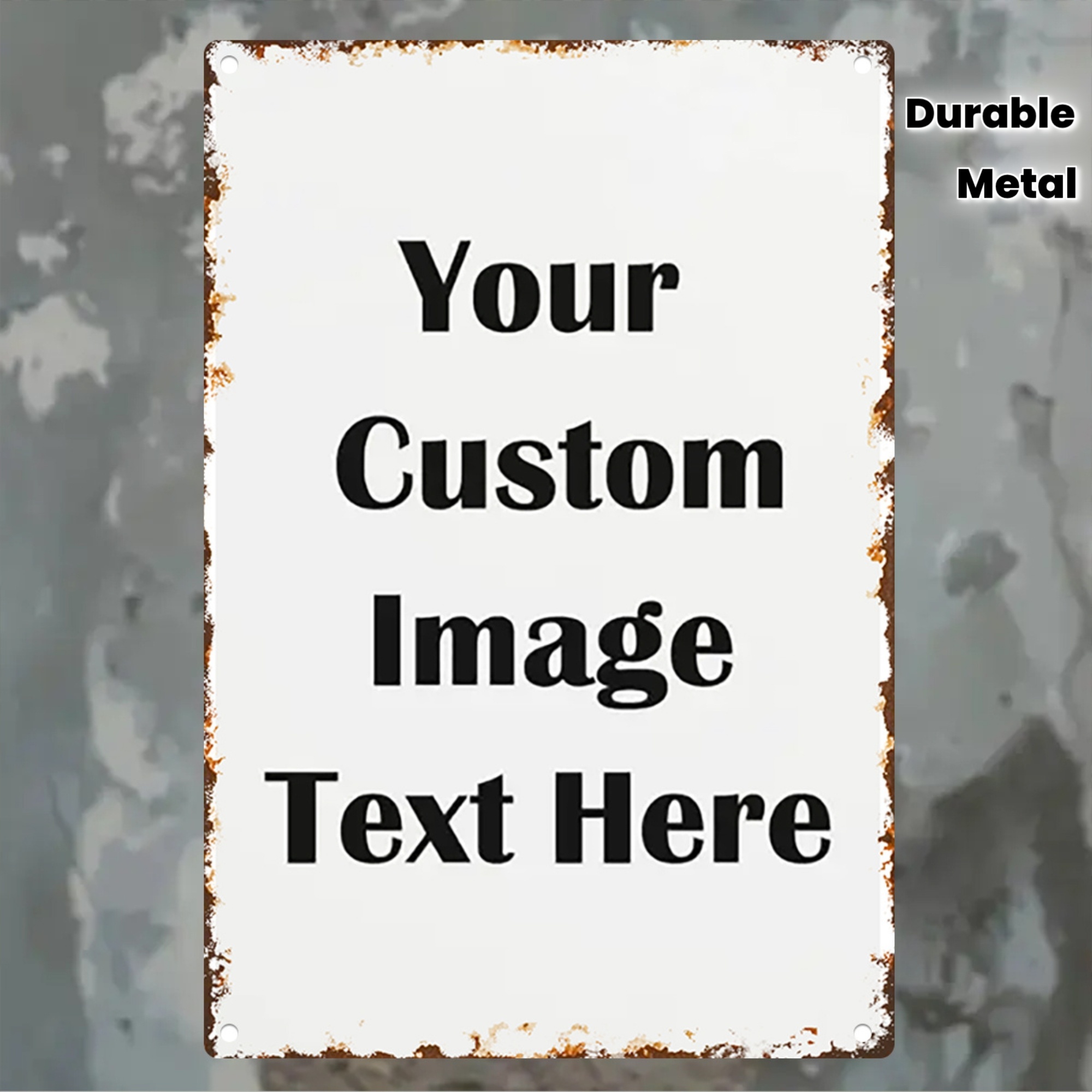 Wine Tag Label - Custom Image/Text Metal Tin Sign -