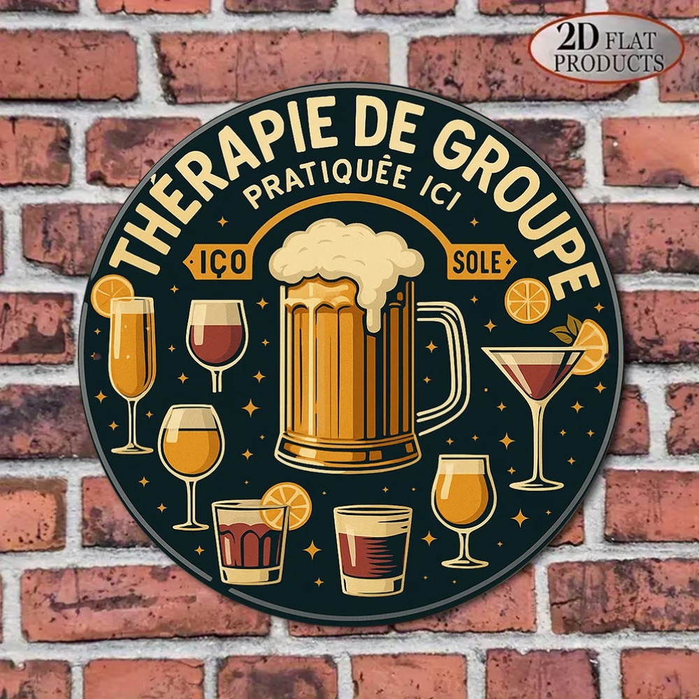 2D Flat Round Vintage Metal Ti - đánh giá và giá Beer And Wine Quote