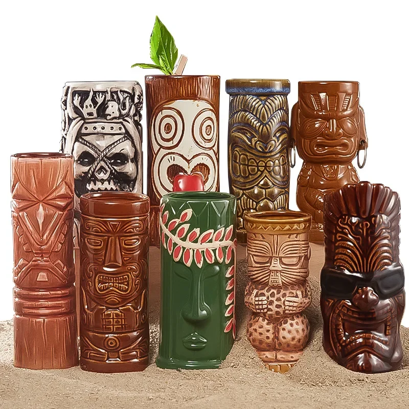 60 Type Hawaiian Tiki Mug Cera - đánh giá và giá Wine Beer Cocktail