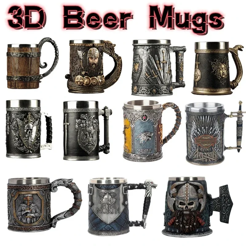 3D Beer Mugs Coffee Cups Gothi - đánh giá và giá Wine Beer Coffee