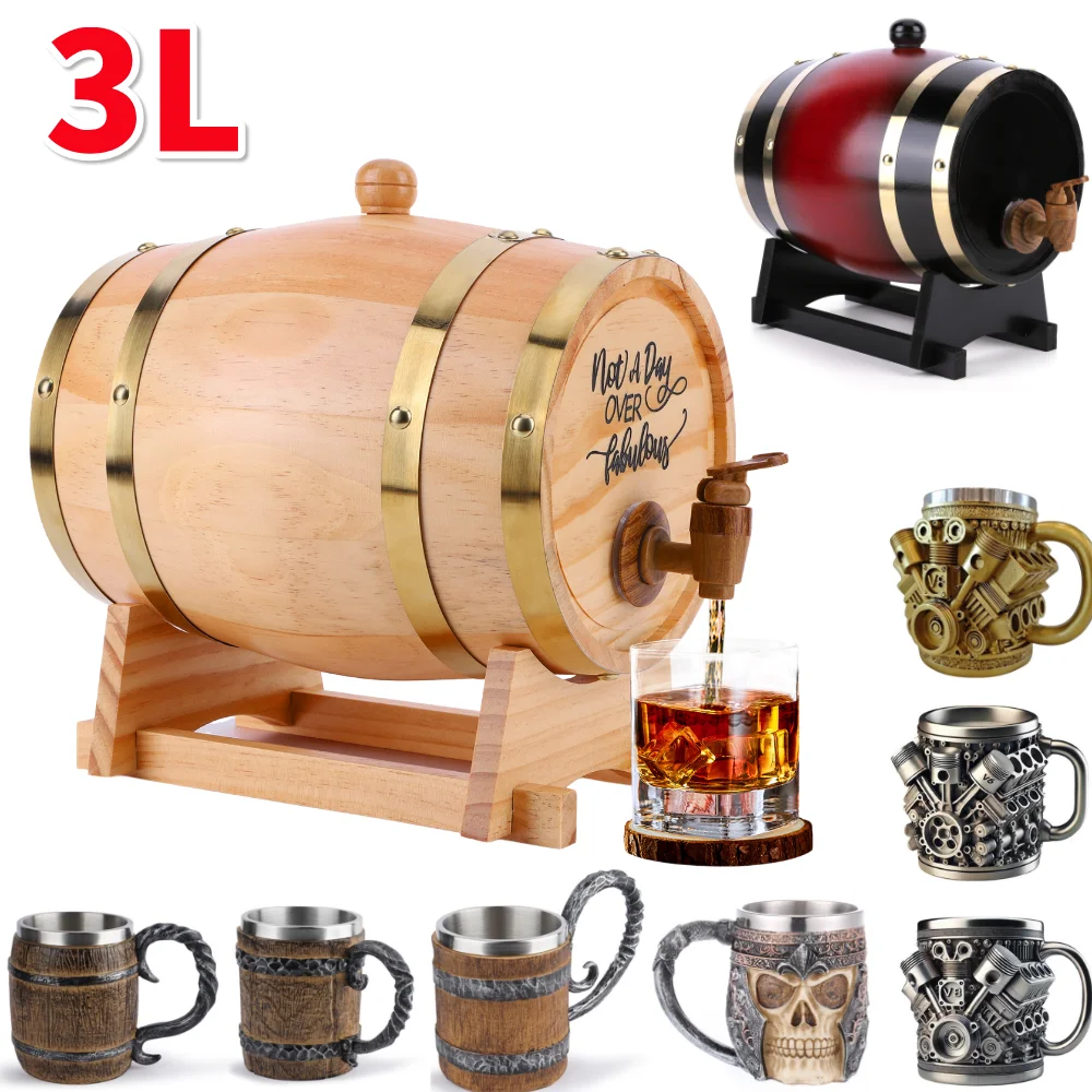 3L Wooden Whiskey Barrel with  - đánh giá và giá Wine Beer Rum