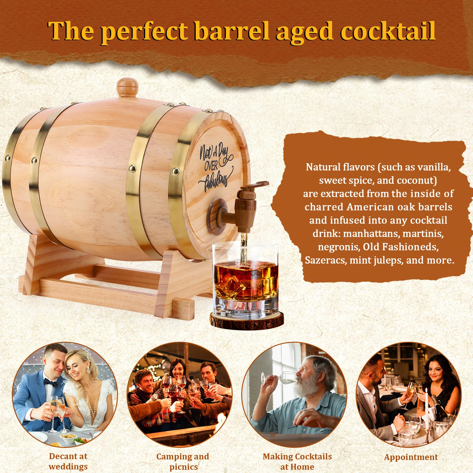 3L Wooden Whiskey Barrel with  - đánh giá và giá Wine Beer Rum