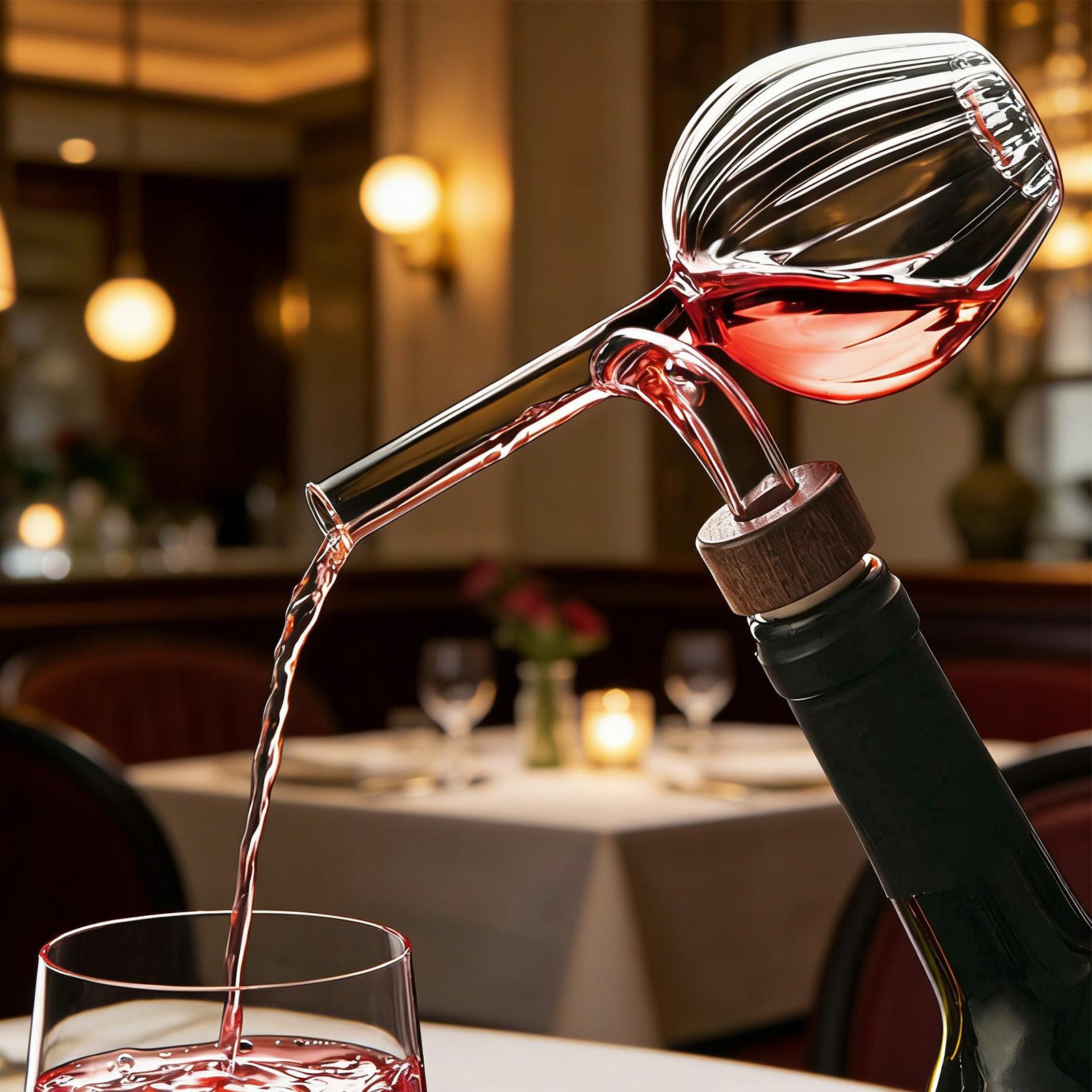 Modern Transparent Red Decante - đánh giá và giá Wine Aerator Pour