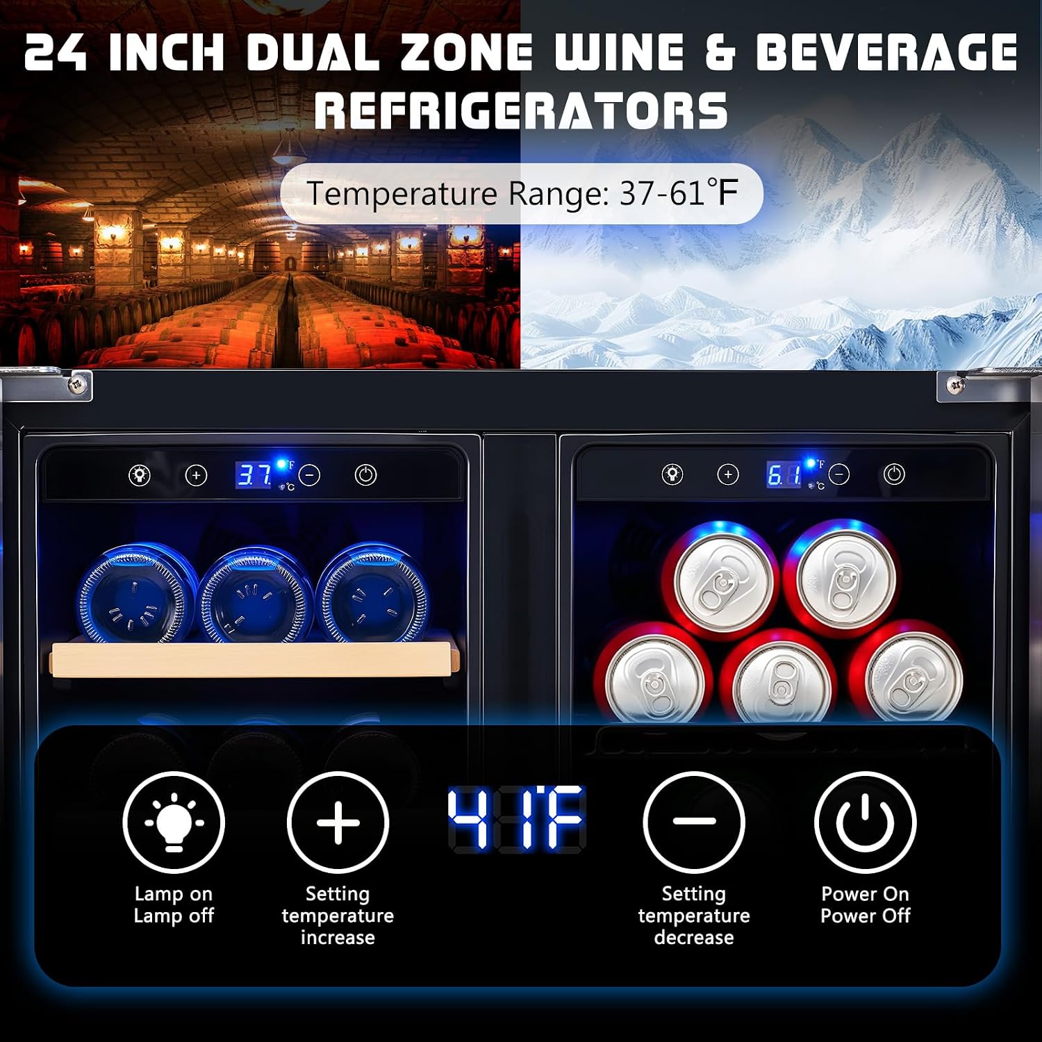 Beverage Refrigerator, 24-Inch - đánh giá và giá Wine Beer Fridge Dual Zone