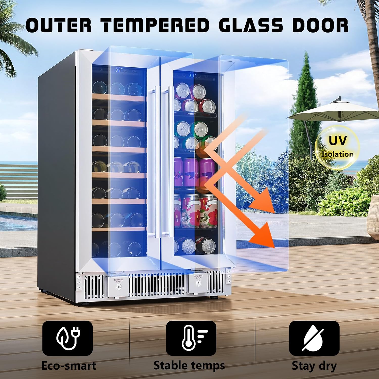 Beverage Refrigerator, 24-Inch - đánh giá và giá Wine Beer Fridge Dual Zone