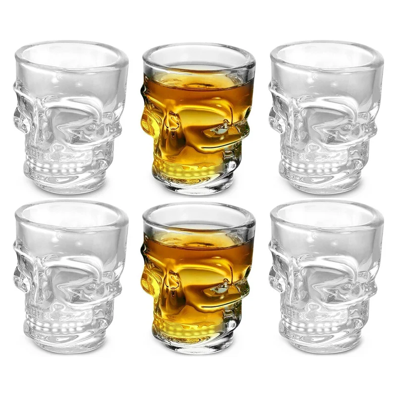 1/2Pcs Skull Head Shot Glass C - đánh giá và giá Wine Vodka Beer