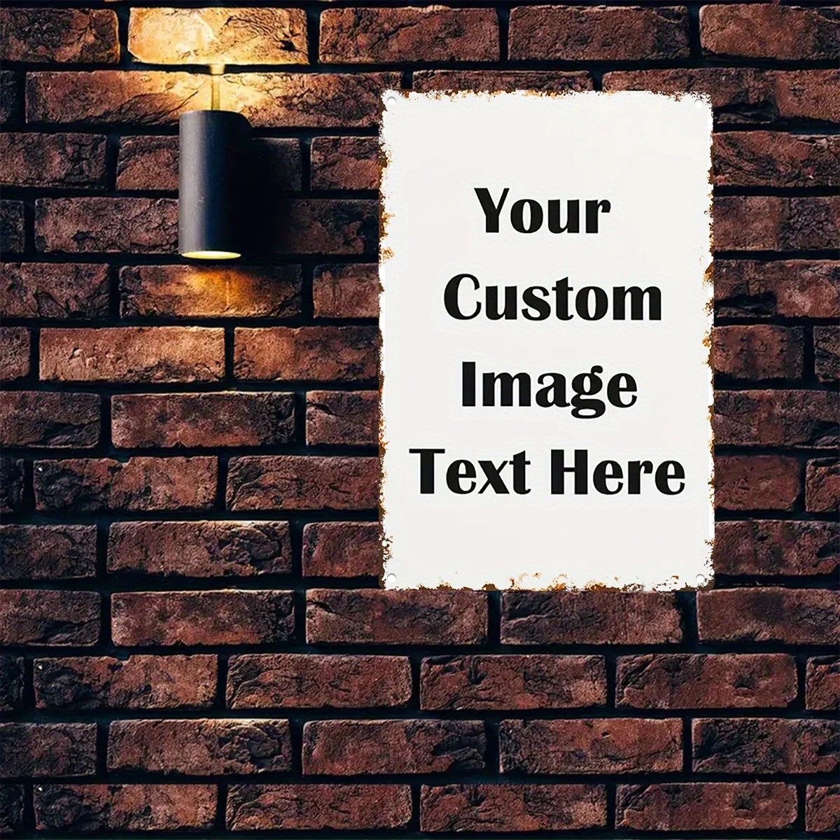 Custom Photo & Text Tin Sign - - đánh giá và giá Wine Tag Label