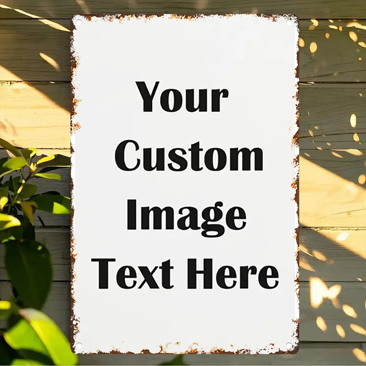Custom Photo & Text Tin Sign - - đánh giá và giá Wine Tag Label