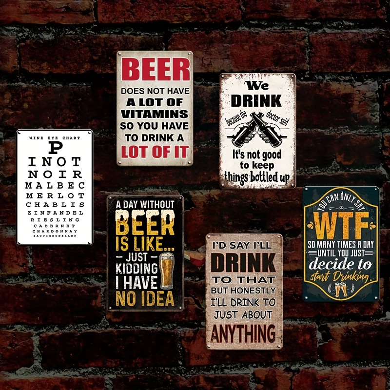 1Pc Vintage 2D Flat Funny Beer - đánh giá và giá Beer And Wine Quote