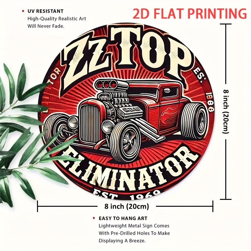 2D Flat, 1pc ZZ Top Eliminator - đánh giá và giá Wine Tag Label