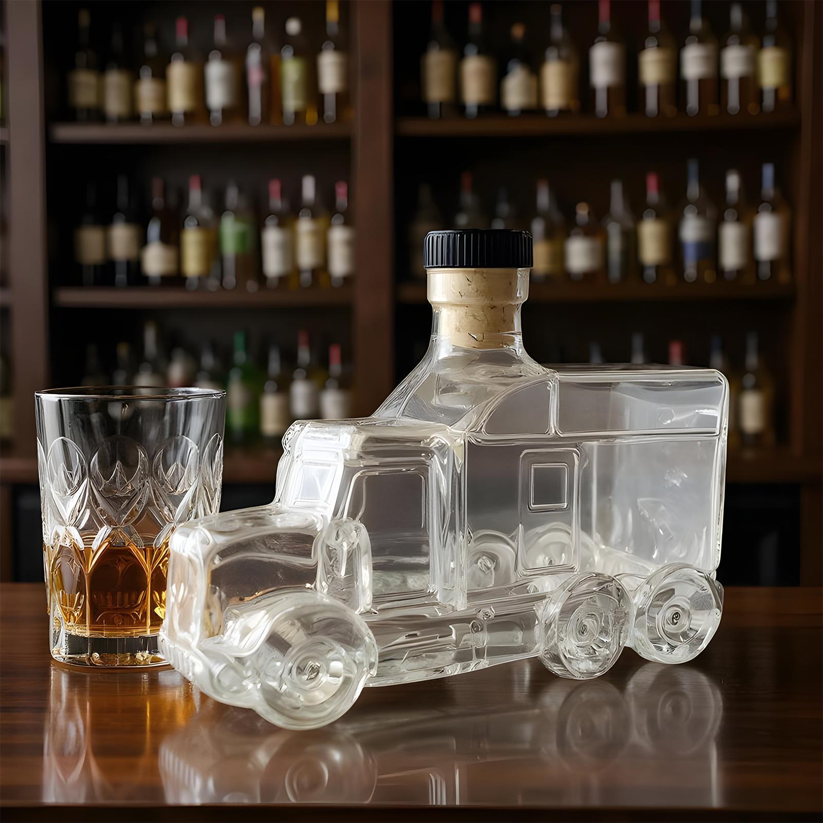 Car Glass Wine Bottle Half Tru - đánh giá và giá Wine Beer Truck
