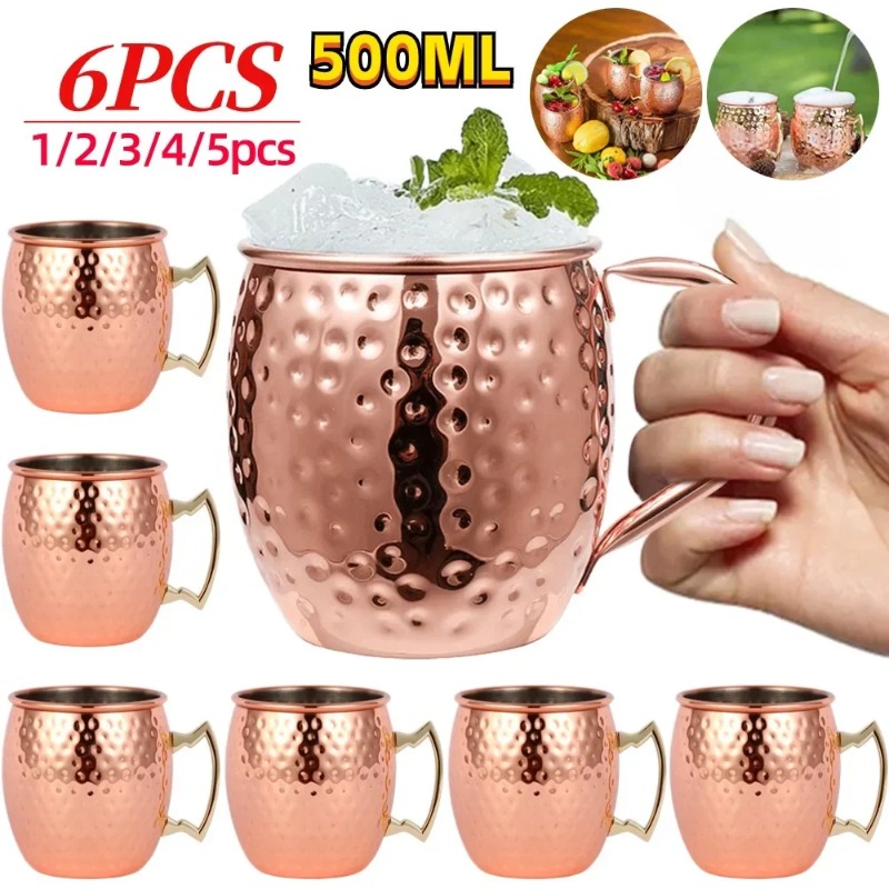 1-6PCS Cocktail Wine Cup Mosco - đánh giá và giá Wine Beer Coffee