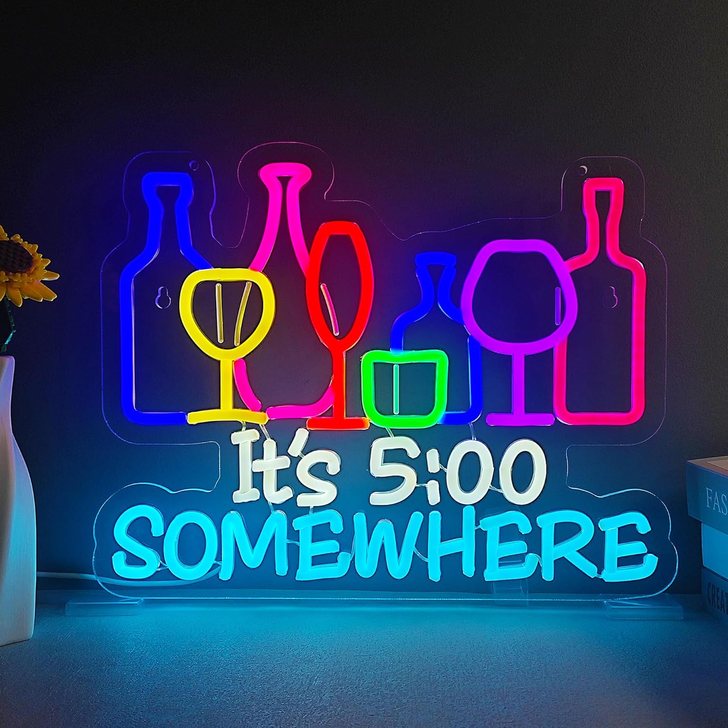 It's 5 O'Clock Somewhere Neon  - đánh giá và giá Wine Beer Photo