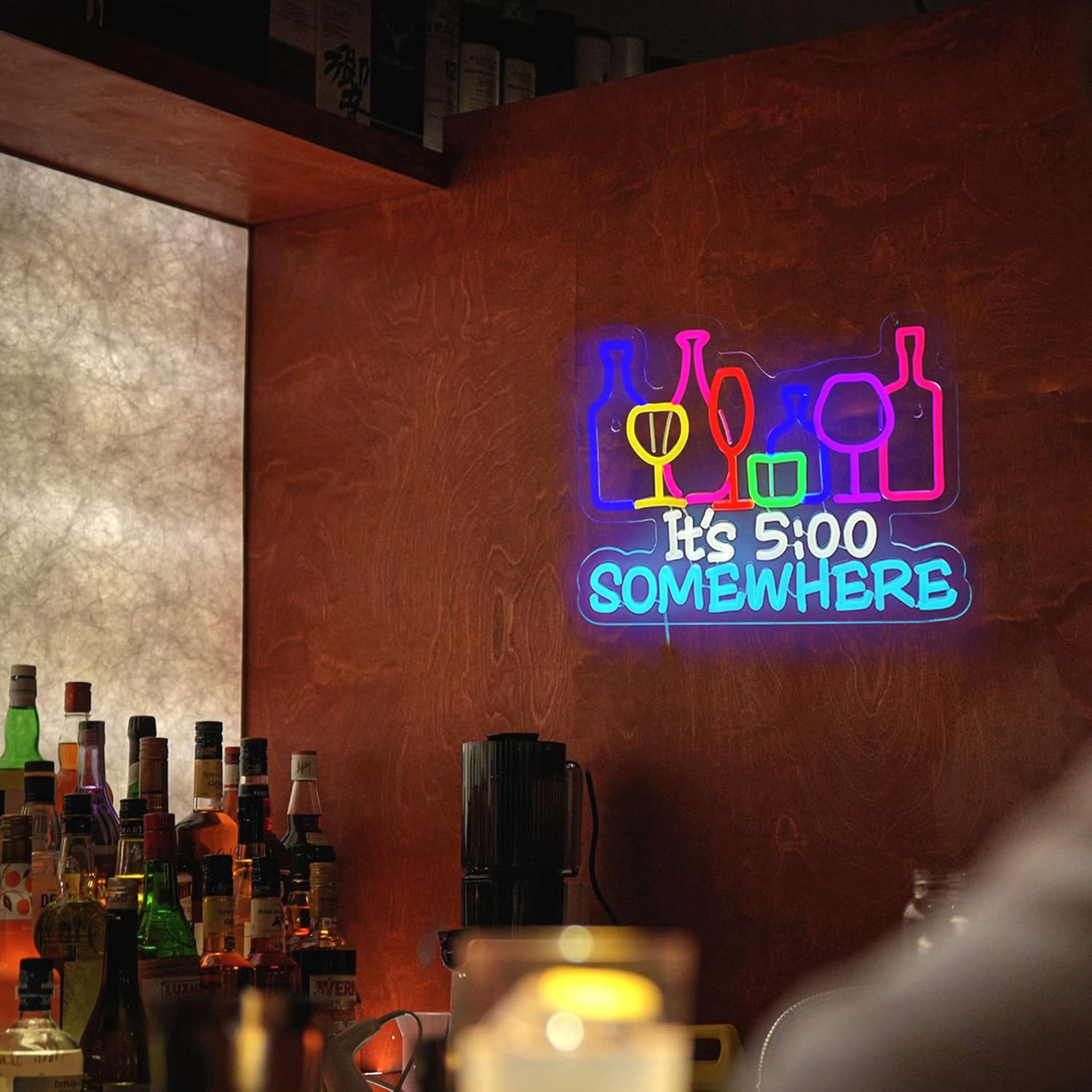 It's 5 O'Clock Somewhere Neon  - đánh giá và giá Wine Beer Photo