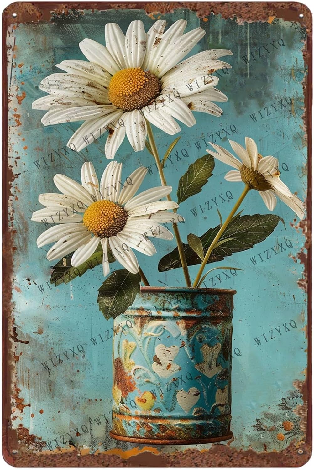 Metal Signs White Daisy Flower - đánh giá và giá Wine Tag Label