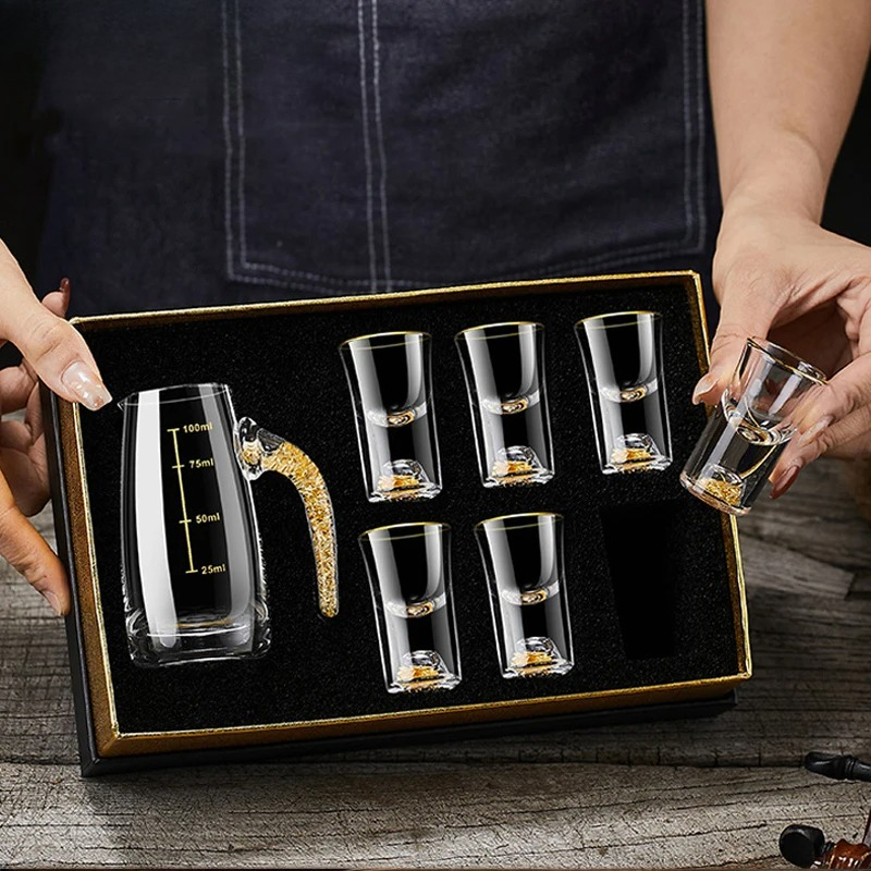 2/7pcs Crystal Glass Short Cup - đánh giá và giá Wine Vodka Beer