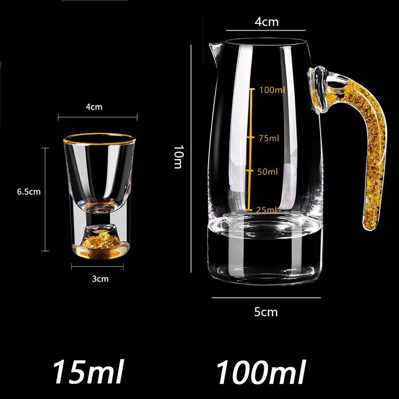 2/7pcs Crystal Glass Short Cup - đánh giá và giá Wine Vodka Beer