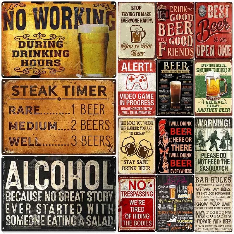 Bar Pub Sign Decor Funny Quote - đánh giá và giá Beer And Wine Quote