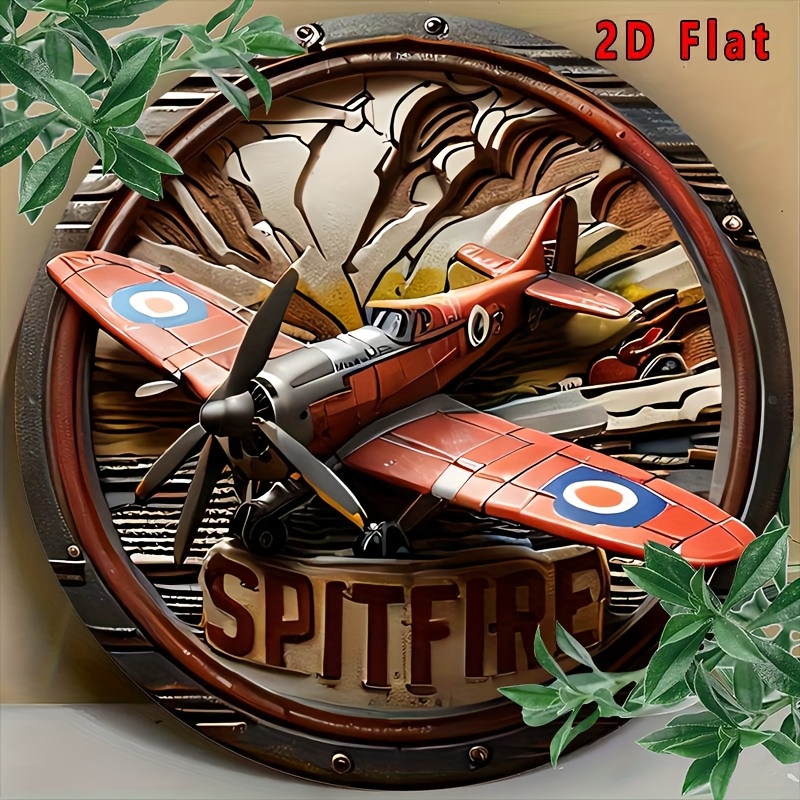 2D Flat - 1pc Vintage Spitfire - đánh giá và giá Wine Tag Label