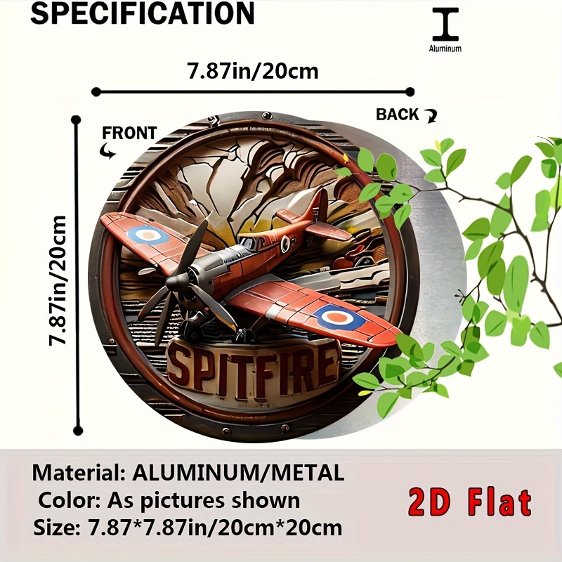 2D Flat - 1pc Vintage Spitfire - đánh giá và giá Wine Tag Label