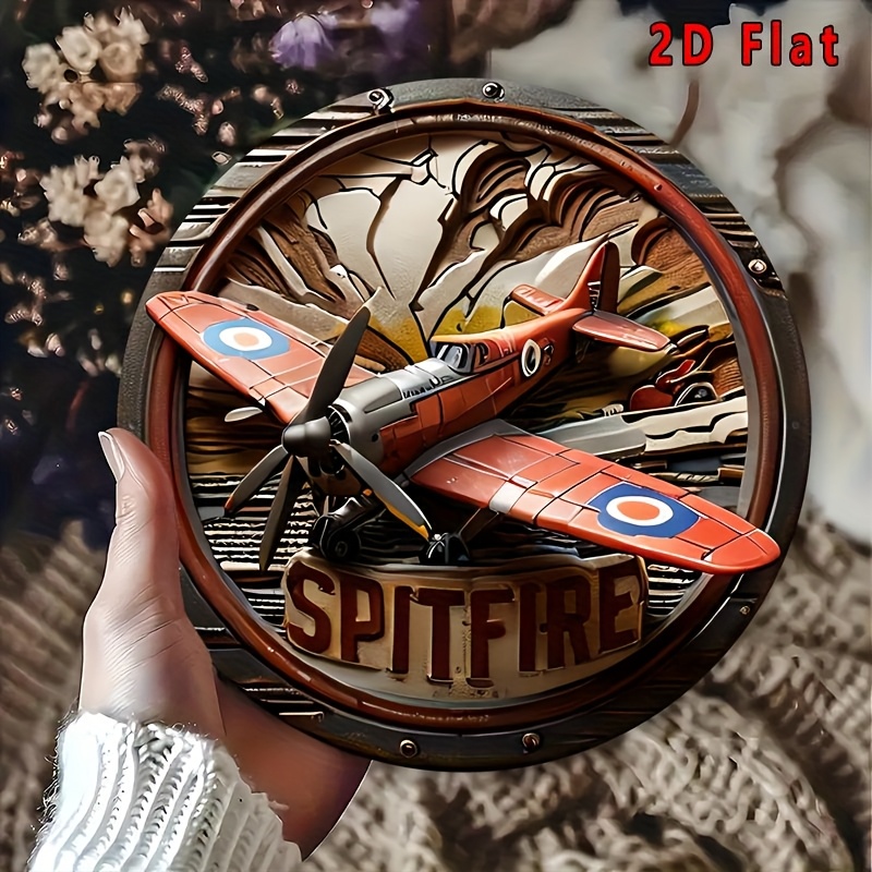 2D Flat - 1pc Vintage Spitfire - đánh giá và giá Wine Tag Label