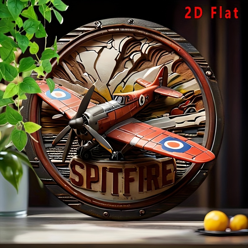 2D Flat - 1pc Vintage Spitfire - đánh giá và giá Wine Tag Label